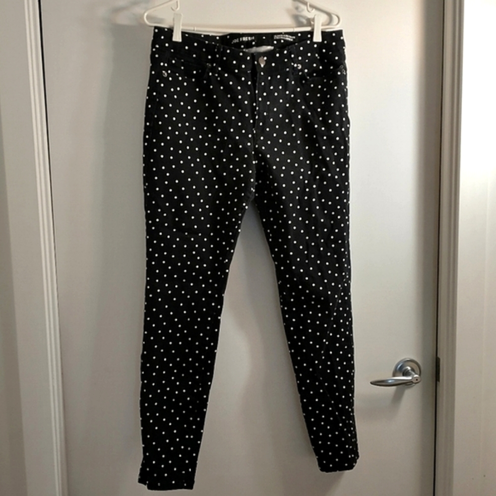 Cute Joe Fresh Black & White Polka Dot Jeans with 5 Pockets Size 32